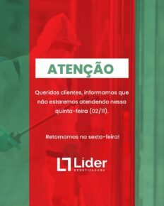 ATENÇÃO queridos clientes, informamos que não estaremos atendendo nessa quinta-feira (02/11). Retornamos na sexta-feira!