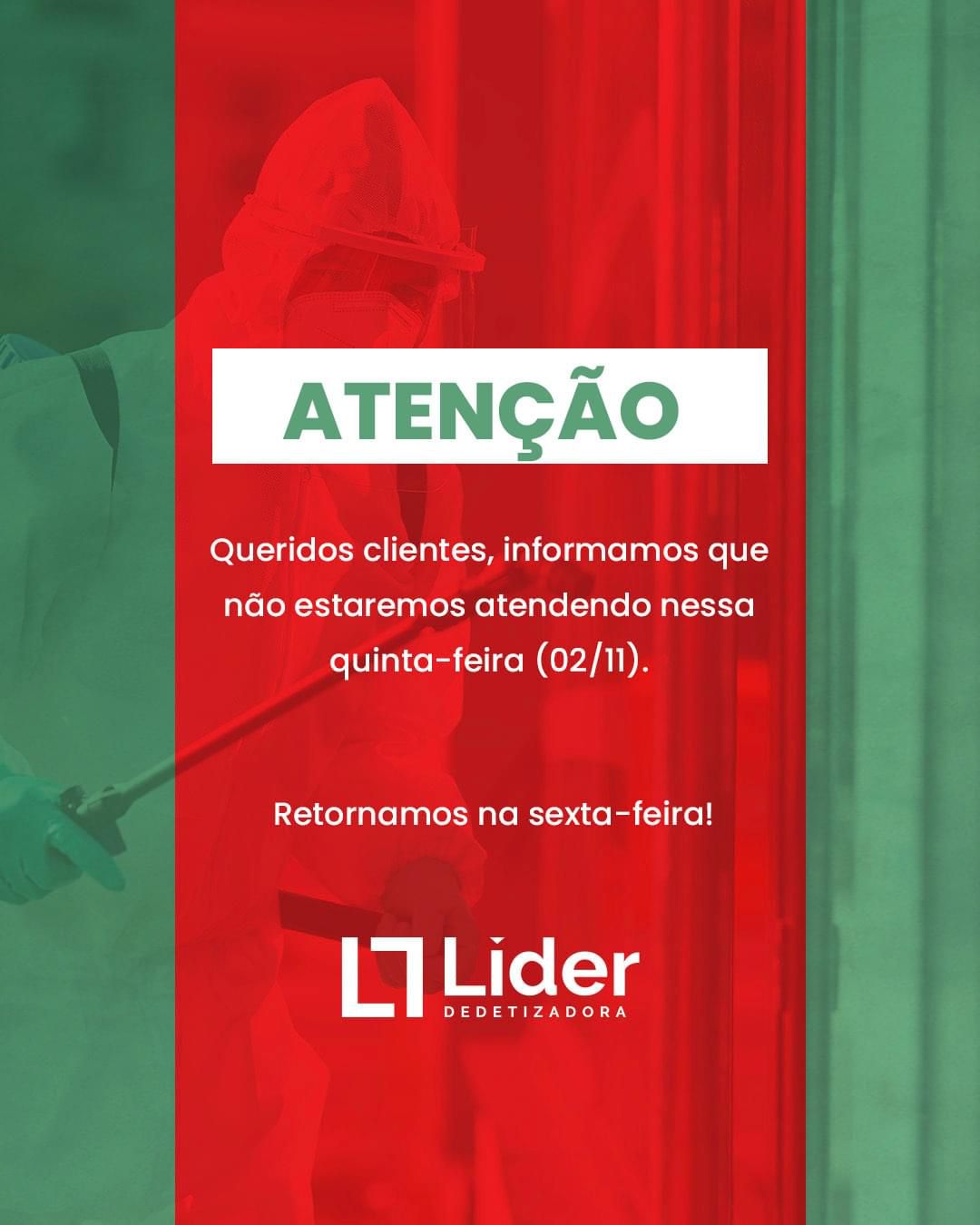 ATENÇÃO queridos clientes, informamos que não estaremos atendendo nessa quinta-feira (02/11). Retornamos na sexta-feira!